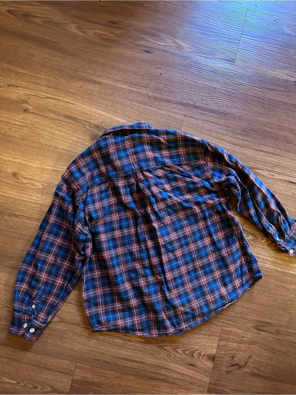 Vintage Gap kids cotton flannel shirt- Navy and Red